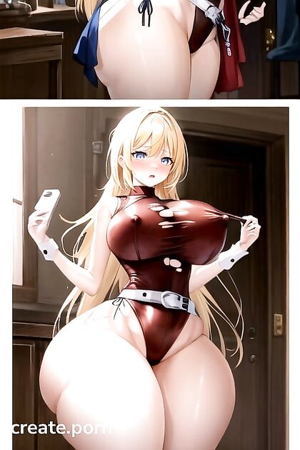 Mother's Leotard Stretches as Her Breasts Expand in Erotic Hentai AI Image
