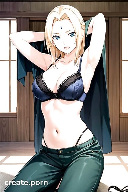 LINGERIE CLAD BEAUTY UNDRESSES WITH ARMS UP IN HENTAI ECSTASY