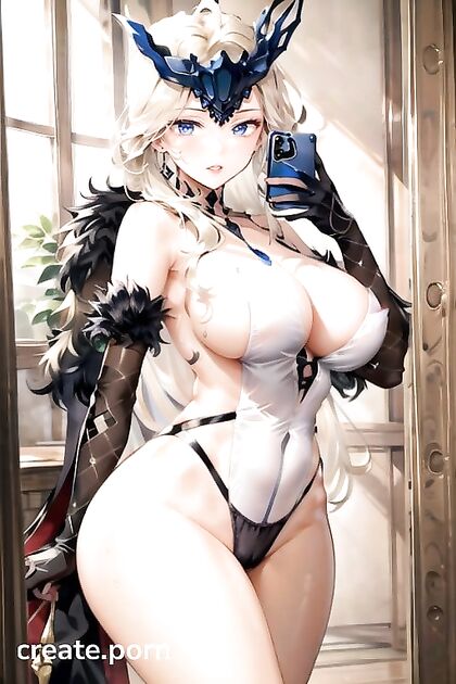 Nude Selfies and Lacy Underwear in Seductive Hentai AI Image