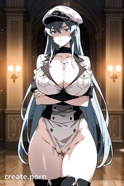 Esdeath from Akame ga ! Seduced in Gothic Warm Anime hentai'action