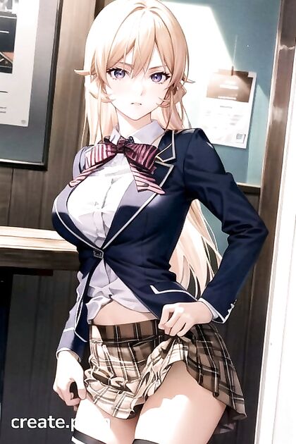 Nakiri Erina in a Steamy Café Image Wearing a Sexy Bikini for Hentai Pleasure