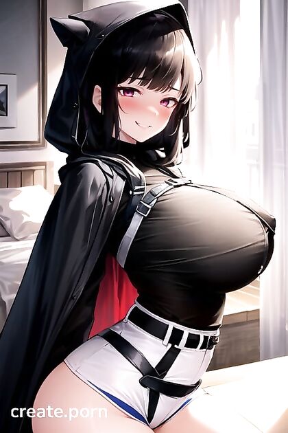 D from Nikke Shows Off Her Big Natural Boobs and Juicy Pussy in Steamy Hentai AI Image