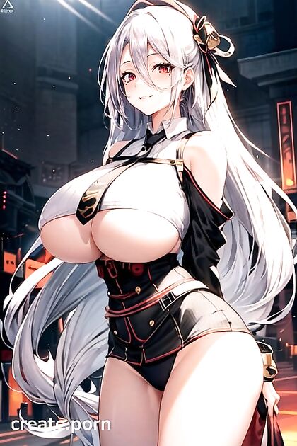 Tiny 18+ Waisted Goddess with Enormous Tits and Mega Round Ass in Ultra-Detailed Hentai Bliss