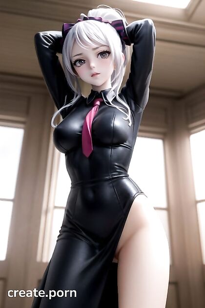 Shalltear Bloodfallen Undresses in Her School Uniform for Seductive Hentai Pleasure