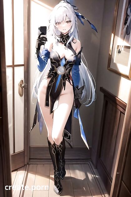 Jing Liu from Genshin Impact Takes Sultry Selfies in Nude Hentai AI Image