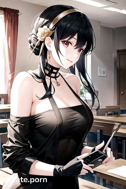 Yor Forger's Seductive Sideboob in Blouse-Filled Hentai Bliss