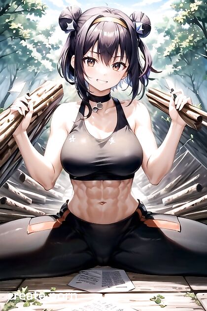 Muscular Hands Expertly Pleasure Large Breasts in Accurate Hentai AI Image