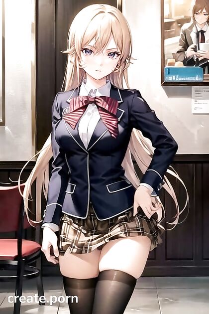 Nakiri Erina's Mini Skirt Pulled Down for Steamy Shokugeki No Soma Hentai AI Image