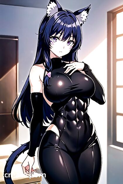 Busty Beauty in Jean Shorts Strips Down for Steamy Hentai AI Image