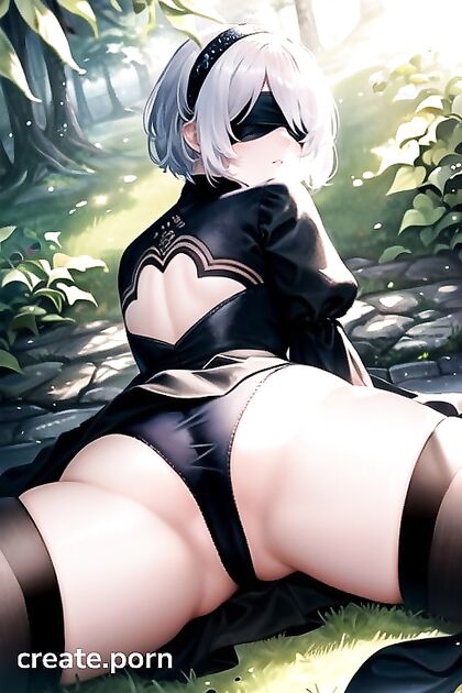 Yorha No.2 Type B Laid Out and Spread Wide for Intense Hentai Pleasure