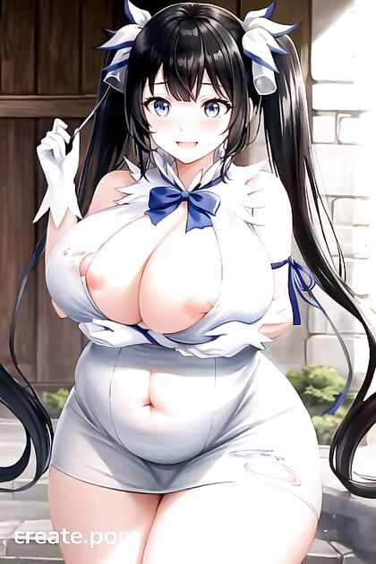 Hestia from DanMachi Wears Seductive Bodysuit for Sizzling Hentai AI Image