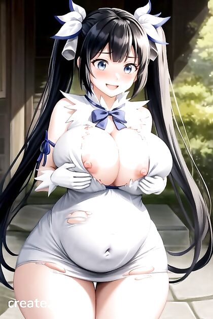 Hestia from DanMachi Gets Breast Expansion and Pregnant in Mind-Blowing Hentai AI Image