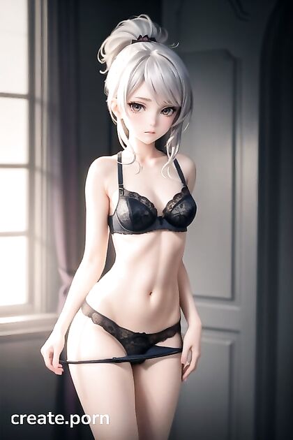 Shalltear Bloodfallen Seduces in Lacy Bra and Panties for Hot Overlord Hentai AI Image
