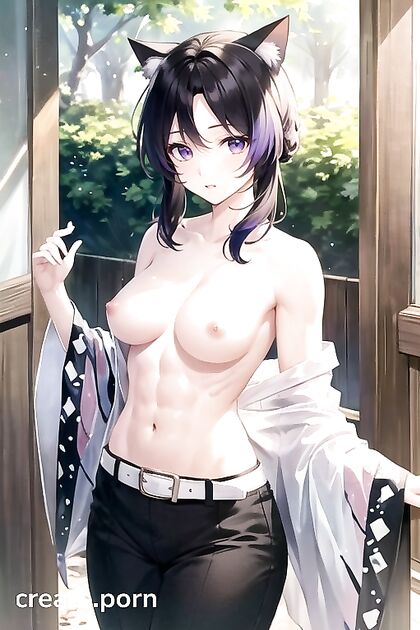 Muscular Babe with Huge Breasts Gets Wild in Nude Hentai AI Image