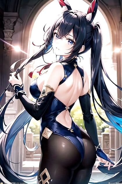 Nilou from Genshin Impact Shows Off Her Pink BunnyGirl 18+ Assets in Ultra-Detailed Hentai AI Image