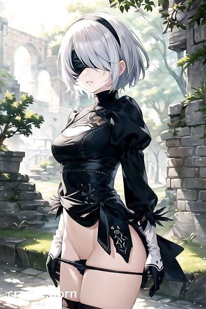 Yorha No.2 Type B from Nier - Automata Pulled Down for Intense Hentai Pleasure