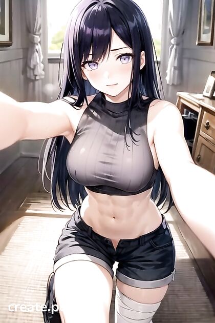 Flexing Muscles - A Full Body Selfie hentai Experience