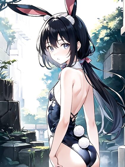 Skinny Girl 18+ with Large Breasts Gets and Staggering in Horny Hentai AI Image