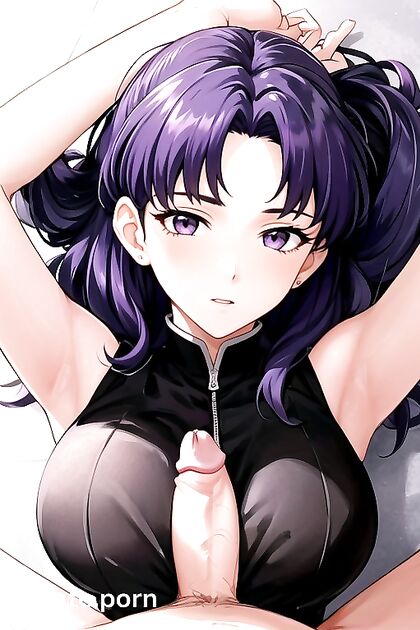 Laid Back TitFuck POV with Arms Raised in Steamy Hentai AI Image