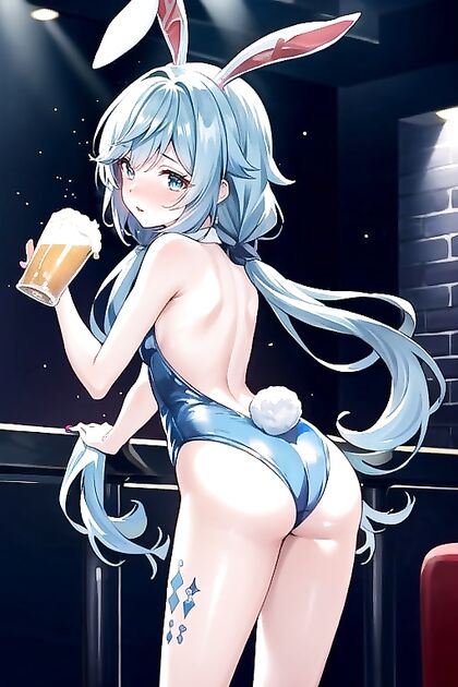 Nilou from Genshin Impact in a Bunny Costume Rides Thick Lines for Blissful Hentai Pleasure