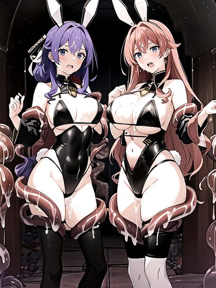 Teen 18+ Bunny Girl 18+ Shows Off Her Tiny 18+ Ass in Seductive Hentai AI Image