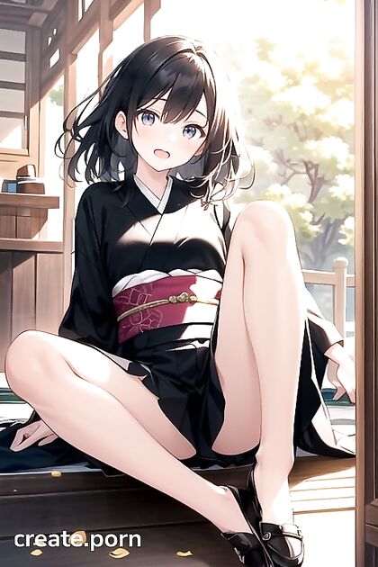 Full Body Front View Orgasms in Seductive Hentai AI Image