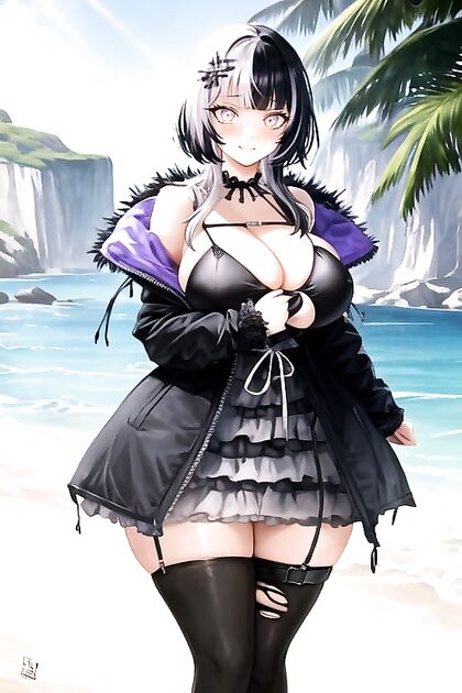 Mature Woman with an Enormous Booty in Busty Hentai AI Image