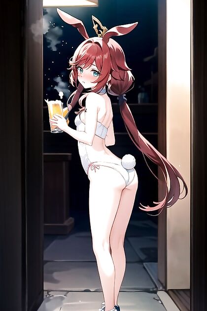 Nilou from Genshin Impact Seduces in Bunny Costume for Naughty Rear Views