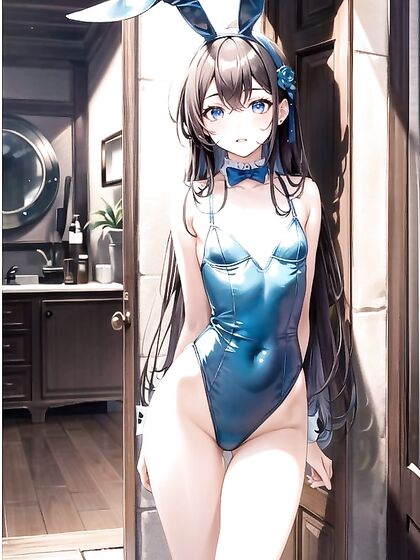 Drink Bunny with Massive Breasts Teases in Steamy Hentai AI Image