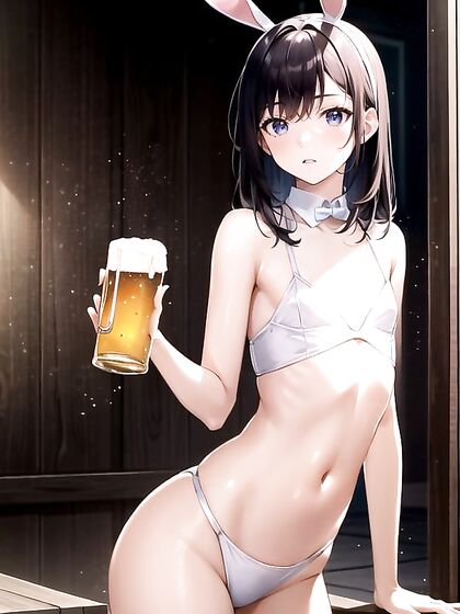 18-Year-Old Bunny Girl 18+ with Large Breasts in Sexy Hentai AI Image