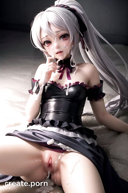 Shalltear Bloodfallen’s White Hair Glamour in 3D Hentai AI Image