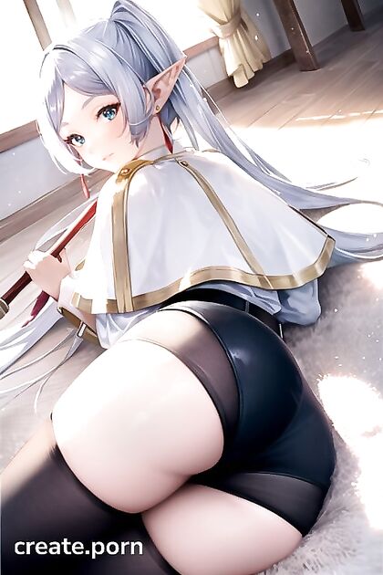 Frieren from Beyond Journey's End Satisfies You From Behind in Steamy Side Views