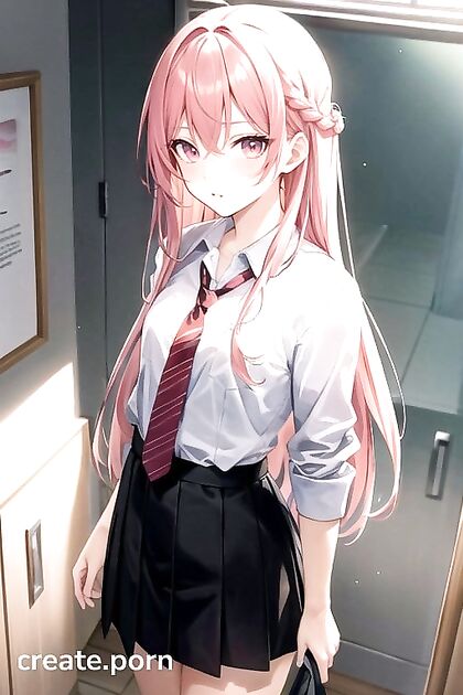 Small Breasts Get Heated in the Kitchen with Steamy Hentai AI Image