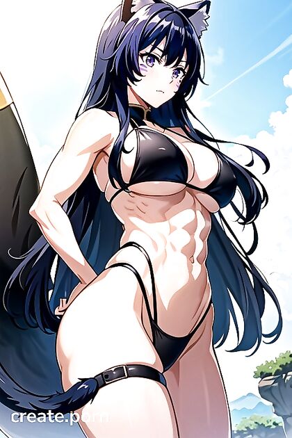 Delta from Eminence in Shadow Seduces in Busty Bikini Hentai AI Image