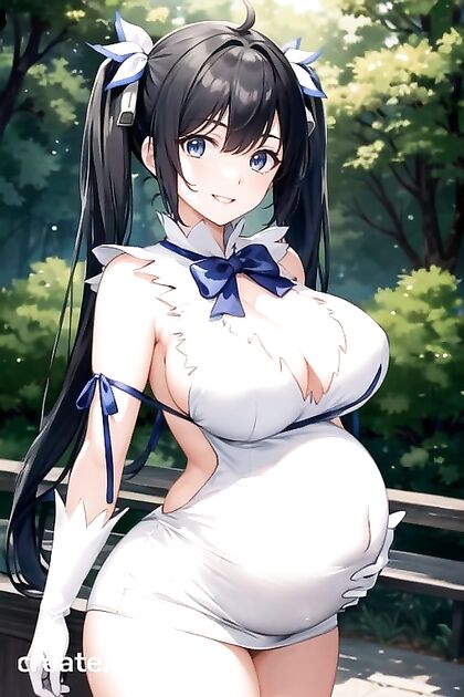 Hestia from DanMachi Enjoying Blissful Moments in Happy Hentai AI Image