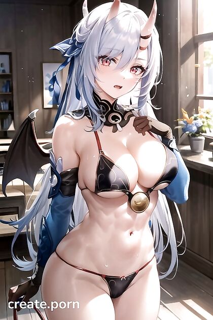 Naked Devil with Large Breasts in Intense Hentai Pleasure Sessions