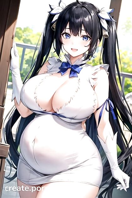 Massive-Assed Pregnant Beauty Rides Vibrators in Happy Hentai Bliss