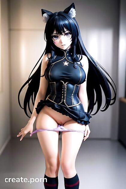 Delta from Eminence in Shadow Gets naughty Upskirts in Gothic Hentai AI Image