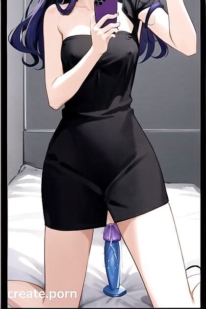 Misato from Evangelion Takes Sexy Selfies in Her Bedroom forSTEAMY Hentai Pleasure