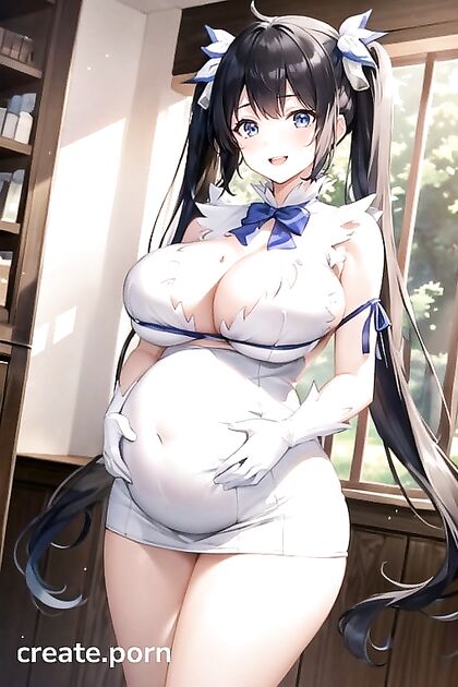 Hestia and Happy Expecting Y/N in Blissful Hentai Pregnancy Pleasure