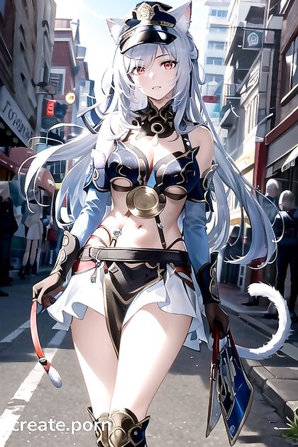 Jing Liu from Genshin Impact Shows Off Muscular Build and Large Breasts in Hentai AI Image
