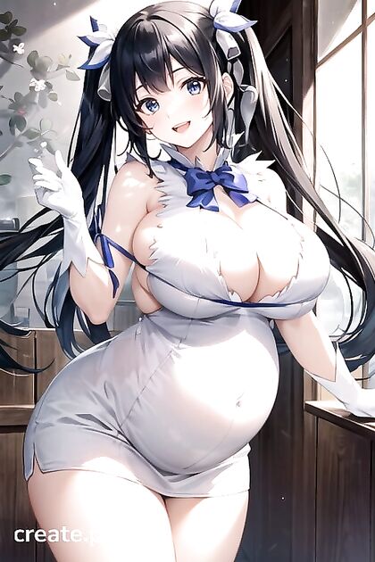 Happy Pregnant Mom with a Massive Ass in Seductive Hentai AI Image