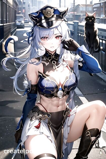 Jing Liu from Genshin Impact Gets Wild with Muscular Cat-Eared Hentai AI Image