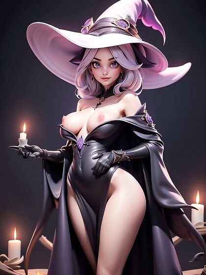 Exposed Natural Breasts in Seductive Open-Clothes Hentai AI Image