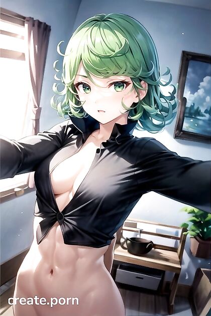 Tatsumaki from One Punch Man Strips Down for Steamy Selfie Hentai AI Image