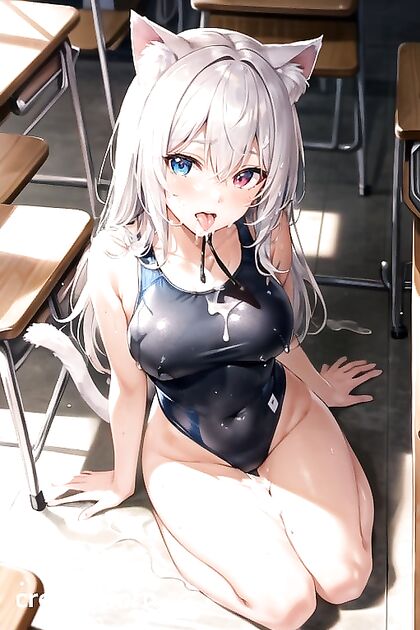 Classroom Fantasy - Top Down Action with Cat-Tailed Girl 18+s in Hentai Bliss