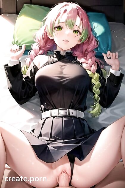 Mitsuri Kanroji from Demon Slayer Rocks the Missionary Position with Her Large Ass