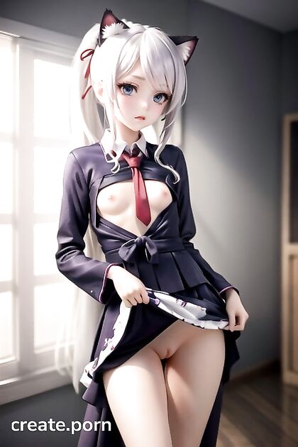 Shalltear Bloodfallen in Overlord School Uniform Exposes All forSTEAMY Hentai Pleasure