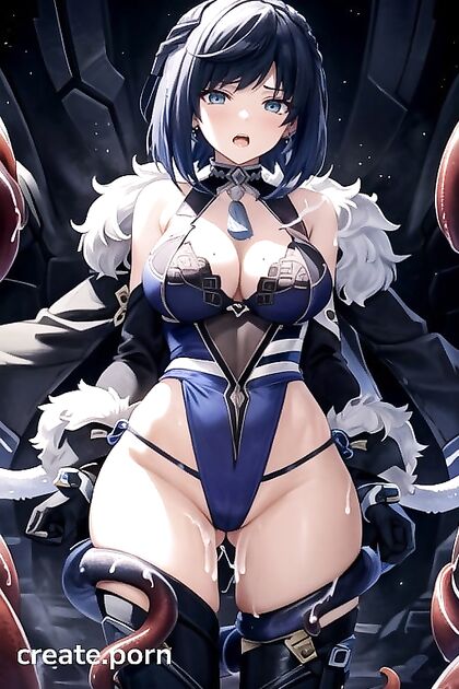 Yelan from Genshin Impact Teased in Bra and Thong for Seductive Hentai Pleasure