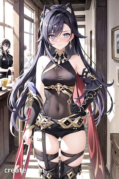 Dehya from Genshin Impact Enjoying Intimate Moments with Two Partners in Hentai Fun